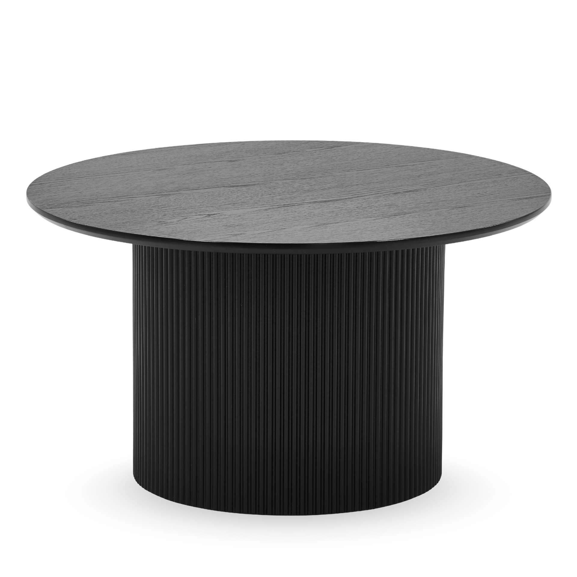 6cb72fd974c531b73e1ba4bf096549a0 Martina Couchtisch aus schwarzem Melamin Ø80 cm – Bild 1