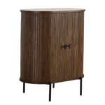 Florence Jalousieschrank mit Lamellen in geräucherter Eiche 70x40x85 cm. – Bild 8