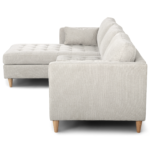 Lulu – Ecksofa, Rechts und Links wendbar, helles beige- L: 215 x T: 83 x H: 78 cm – Bild 7