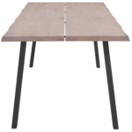 Molly Massivholztisch - 200x95 cm - Eiche - weiß geölt (Vorbereitet für Ansteckplatten) – Bild 3
