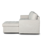 Sinus Schlafsofa mit Chaiselongue und Stauraum in beige, Rechts Und Links Wendbar – Bild 8