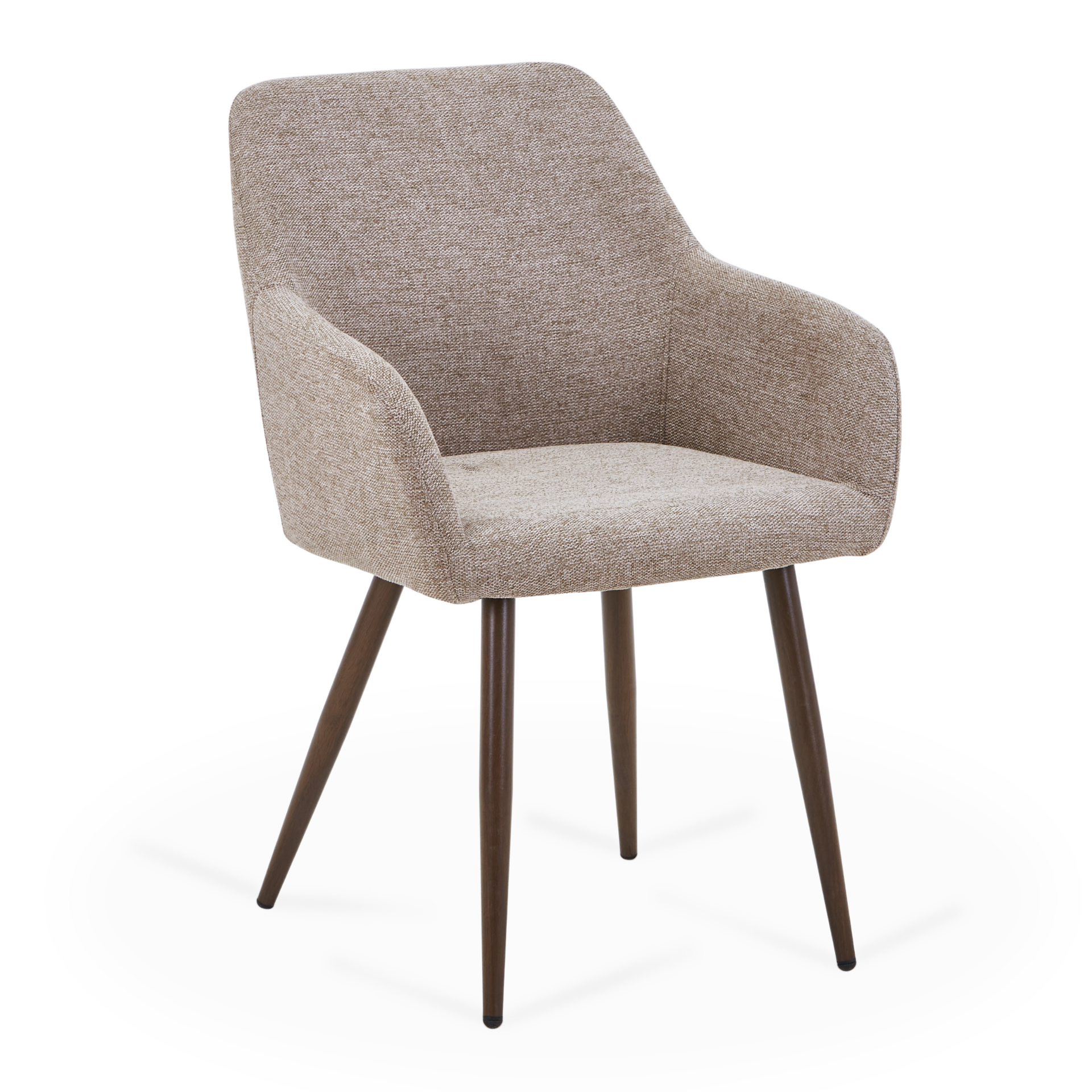 7e97003c023988d4c2f5072d0131a288 Jenna Esszimmerstuhl - Stoff sand mit geräucherter Eichenoptik – Bild 1