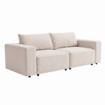 Noelle Schlafsofa aus beigem Stoff – Bild 3