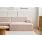 Arianna Sofa mit Récamiere cream - Rechtsseitig – Bild 7