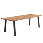 Molly Massivholztisch - 240x95 cm - Eiche - Naturöl (Vorbereitet für Ansteckplatten)