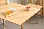 Ezra - Klapptisch aus Eiche mit Verlängerungsplatten aus lackiertem Eichenfurnier - 80/120 x 80 cm – Bild 9