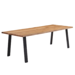 Molly Massivholztisch - 200x95 cm - Eiche - Naturöl (Vorbereitet für Ansteckplatten)