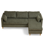 Ellis - Rechts- und linkswendbares Sofa mit Chaiselongue, grüner Samt - L: 215 x T: 82 x H: 78 cm – Bild 8