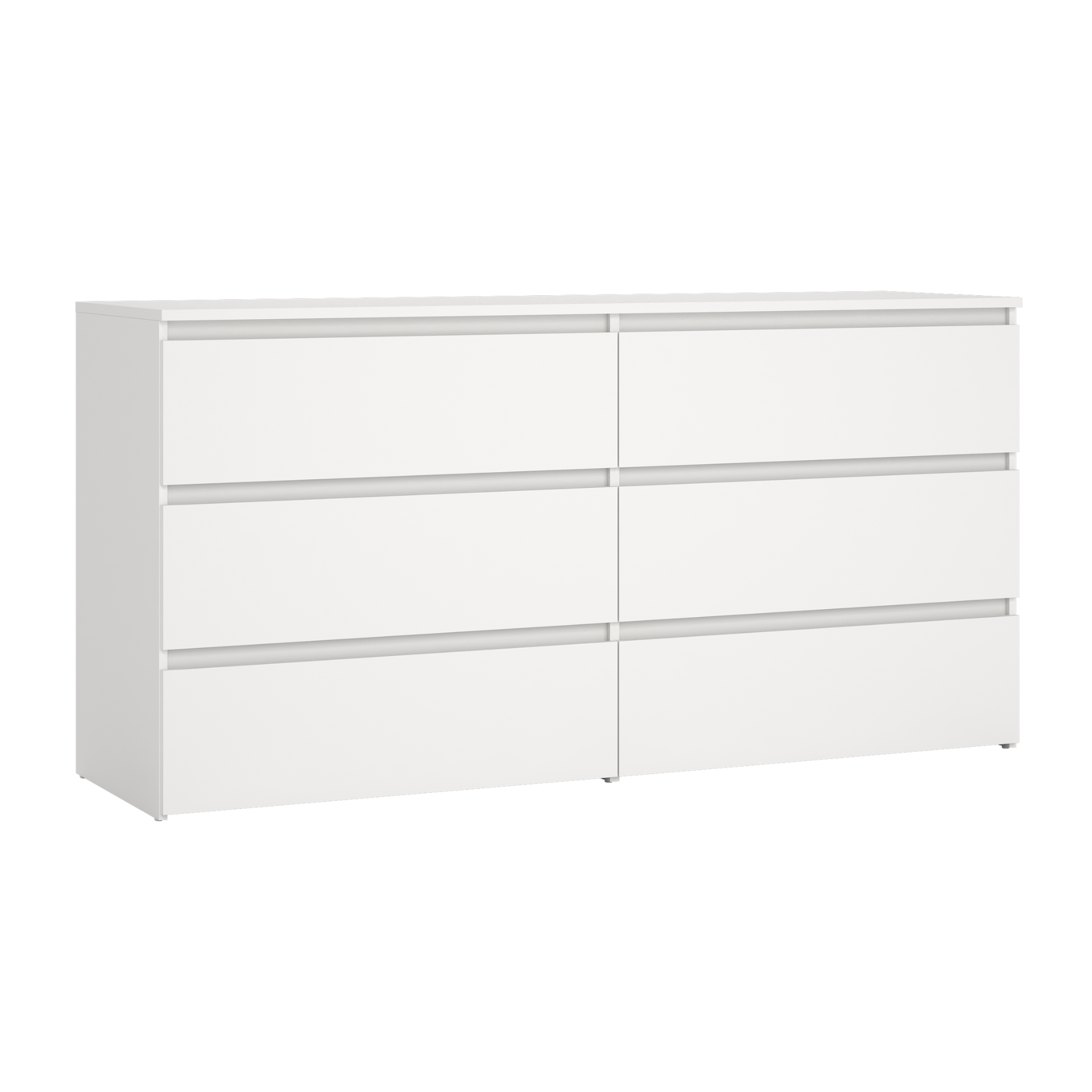 8af92739325115aba7e7081cc4d29b60 Maise Kommode 70x138x41 cm mit 6 Schubladen in weiß – Bild 1