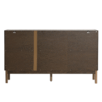 Havanna Eiche Glas Anrichte/Schrank in Räuchereiche mit 3 Türen - 80x40x140 cm – Bild 6