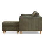 Ellis - Rechts- und linkswendbares Sofa mit Chaiselongue, grüner Samt - L: 215 x T: 82 x H: 78 cm – Bild 9