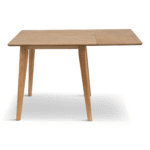Ezra - Klapptisch aus Eiche mit Verlängerungsplatten aus lackiertem Eichenfurnier - 80/120 x 80 cm – Bild 8
