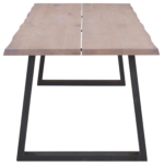 Esther Massivholztisch - 300x95 cm - weiß geölt (Vorbereitet für Ansteckplatten) – Bild 3