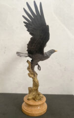 Bronzefigur -Tierfigur -Bronze Adler auf Marmorsockel mit Künstlersignatur – Bild 6