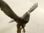 Bronzefigur -Tierfigur -Bronze Adler auf Marmorsockel mit Künstlersignatur – Bild 9
