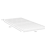 Premium Boxspringbett in Beige 140x200 cm mit 7 cm Memoryschaum Topper, exkl. Bettbeine – Bild 9