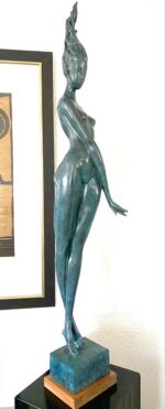 Akt Bronzefigur von Milo Bronzefigur 93 cm hohe Skulptur signiert Milo