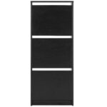 Amy Schuhschrank - Schwarz mit 3 Klappen – Bild 2