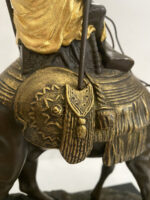 Orient Bronzefigur Beduine mit Kamel nach Franz Bergmann auf Marmor- Blattgold – Bild 8