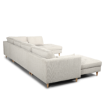 Brandy - U-Sofa - nach links gewendet - beige - mit Chaiselong - L: 360 x T: 211 x H: 78 cm – Bild 7