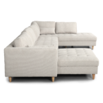 Brandy - U-Sofa - nach links gewendet - beige - mit Chaiselong - L: 360 x T: 211 x H: 78 cm – Bild 9