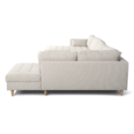 Brandy - U-Sofa - nach links gewendet - beige - mit Chaiselong - L: 360 x T: 211 x H: 78 cm – Bild 10