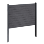 Finley WPC-Sichtschutzzaun Startmodul - H: 150 x L: 185 cm - Schwarz
