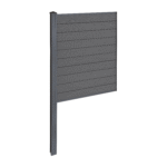 Finley WPC-Sichtschutzzaun Mittelmodul - H: 150 x L: 95 cm - Schwarz