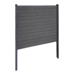 Finley WPC-Sichtschutzzaun Startmodul - H: 180 x L: 185 cm - Schwarz