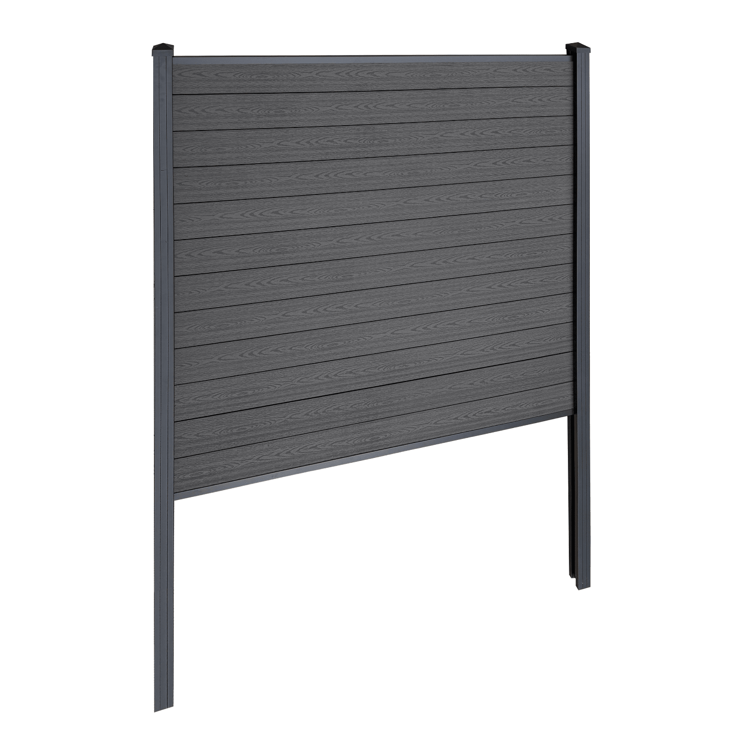 BlackH180xW185_5d89988a-b022-45a1-aac9-eec9a972258e Finley WPC-Sichtschutzzaun Startmodul - H: 180 x L: 185 cm - Schwarz – Bild 1