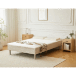 Boxspringbett in Beige 140x200 cm mit 4 cm PU-Schaum Topper, exkl. Bettbeine – Bild 2