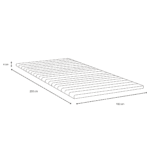 Boxspringbett in Beige 180x200 cm mit 4 cm PU-Schaum Topper, exkl. Bettbeine – Bild 5