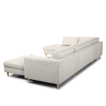 Brandy - U-Sofa - nach rechts gewendet - beige - mit Chaiselong - L: 360 x T: 211 x H: 78 cm – Bild 6