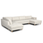 Brandy - U-Sofa - nach rechts gewendet - beige - mit Chaiselong - L: 360 x T: 211 x H: 78 cm – Bild 4