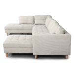 Brandy - U-Sofa - nach rechts gewendet - beige - mit Chaiselong - L: 360 x T: 211 x H: 78 cm – Bild 8