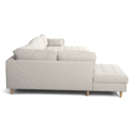 Brandy - U-Sofa - nach rechts gewendet - beige - mit Chaiselong - L: 360 x T: 211 x H: 78 cm – Bild 9