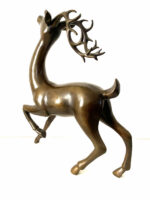 Naive Kunst - Bronze Hirsch mit Künstlersignatur – Bild 3