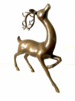 Naive Kunst - Bronze Hirsch mit Künstlersignatur – Bild 6