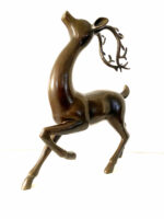 Naive Kunst - Bronze Hirsch mit Künstlersignatur – Bild 2