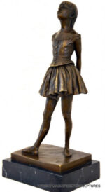 Junge Ballerina in Bronze signiert Degas auf Marmorplatte – Bild 5