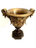 Jugendstil Amphore  - Große figürliche Vase aus Bronze  aufwendigen Verzierungen – Bild 5