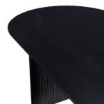 Carisma schwarzer ovaler Lamellen-Esstisch 200 x 100 cm mit Säulenfuß – Bild 6