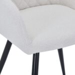 Carlo Armlehnstuhl/Drehstuhl - Weißer Bouclé mit 360-Grad-Drehfunktion – Bild 4