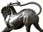 Bronzeskulptur - Chimäre von Arezzo - in  Bronze auf Marmorsockel – Bild 6