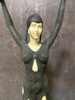 Art Deko Bronze Skulptur signiert D.H.Chiparus mit Elfenbein Imitat – Bild 11