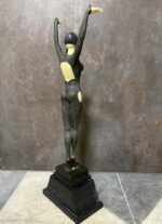 Art Deko Bronze Skulptur signiert D.H.Chiparus mit Elfenbein Imitat – Bild 6