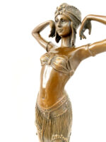 Art Deco Akt -Orientalische Tänzerin signiert D.H.Chiparus auf Marmorsockel – Bild 8