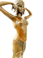 Art Deco Akt -Orientalische Tänzerin signiert D.H.Chiparus auf Marmorsockel – Bild 9