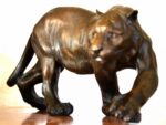 Schleichender Tiger signiert  Salvatore Melani in feinster Bronze gegossen – Bild 3