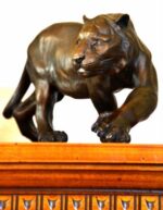 Schleichender Tiger signiert  Salvatore Melani in feinster Bronze gegossen – Bild 5